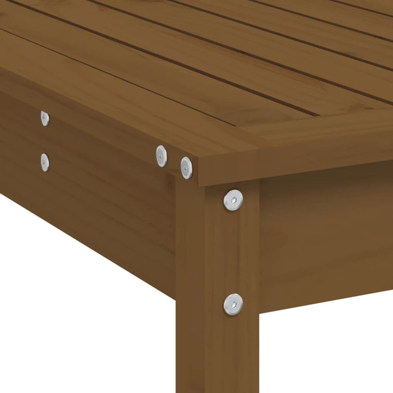 Niamora 17 Stories Bar Set with Wood Frame and Solid Wood Outer Material, Honey Brown