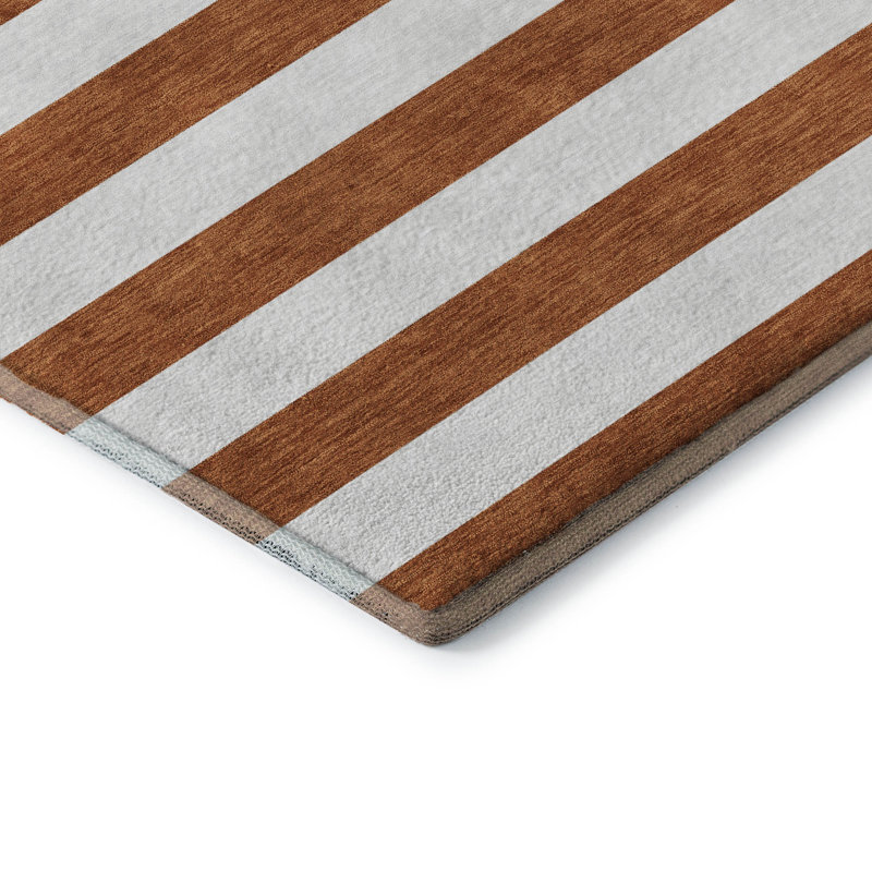 Premium Machine Washable Cerrito AMF528 Paprika Rug, Rectangle 1'8" x 2'6"