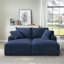 Chaise longue double compressible avec porte-gobelets, aucun assemblage requis
