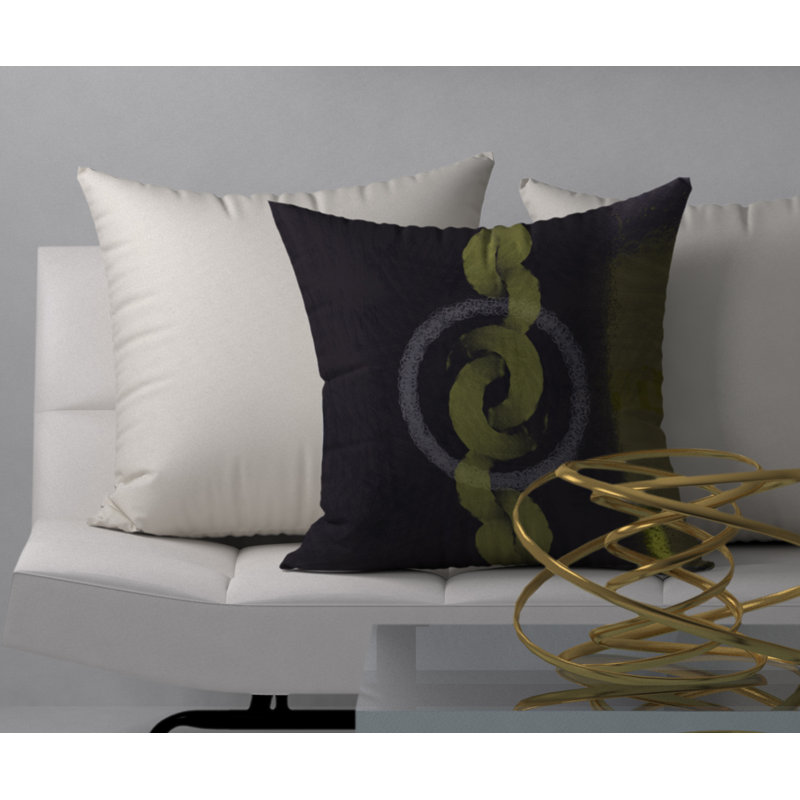 Abstract Reversible Throw Pillow, 24" x 24"
