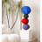 Colored Stone Rotating Fiberglass Reinforced Plastic Marble Base Floor Ornament