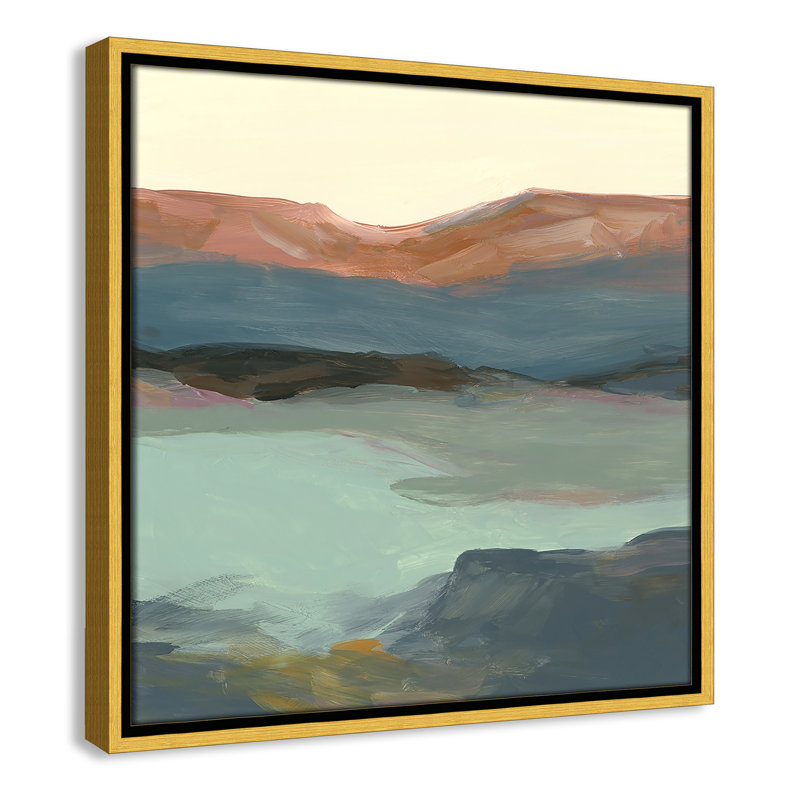 «Euzelia Rolling Bluff» par Carol Robinson - reproduction d'art, H 17,5 po x l 17,5 po, Toile encadrée, Doré