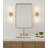Modern Brushed Gold Wall Sconce Light Fixture With Clear Glass Shade, 2-Light Hardwired Bathroom Vanity Lighting For Mirror, Hallway, Kitchen, And Living Room, E26 Base Compatible-1341992201-1341992203