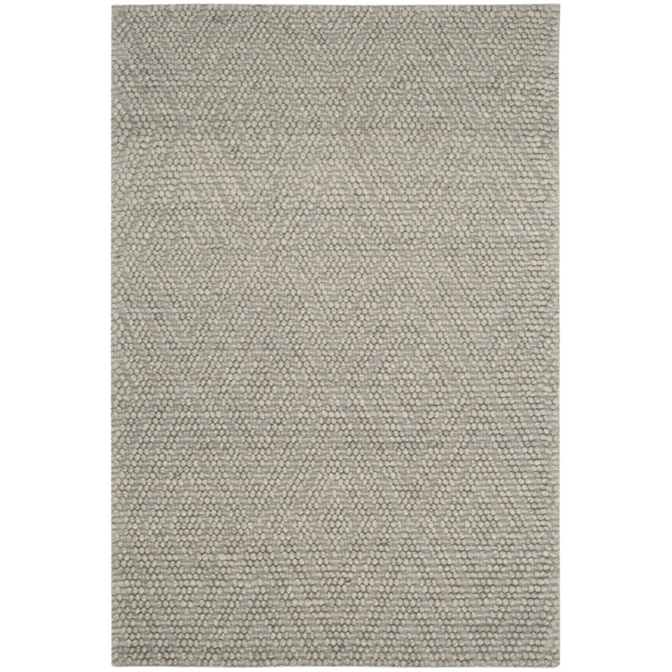 Russo Geometric Handmade Flatweave Silver Area Rug