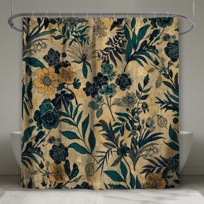 Rideaux de douche Botanical Floral Illustration