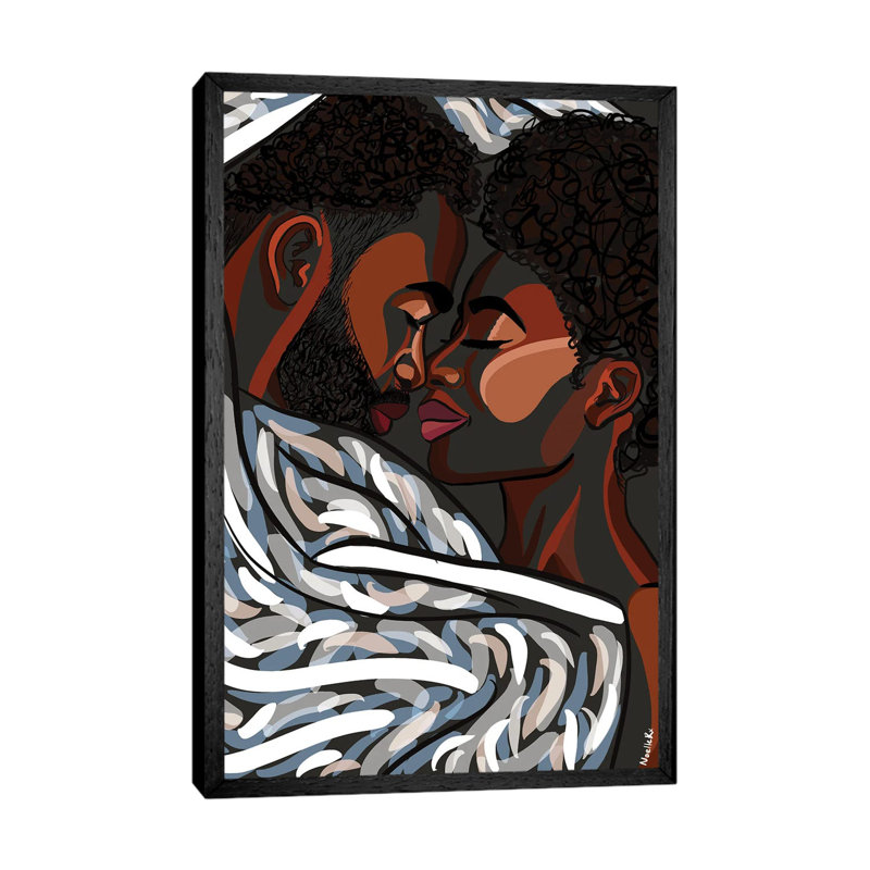 Love In The Dark by NoelleRx - Print on Canvas, 66.04 cm H x 45.72 cm W, Black Framed