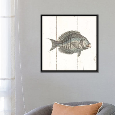 « fish sketchs i shiplap », impression sur toile