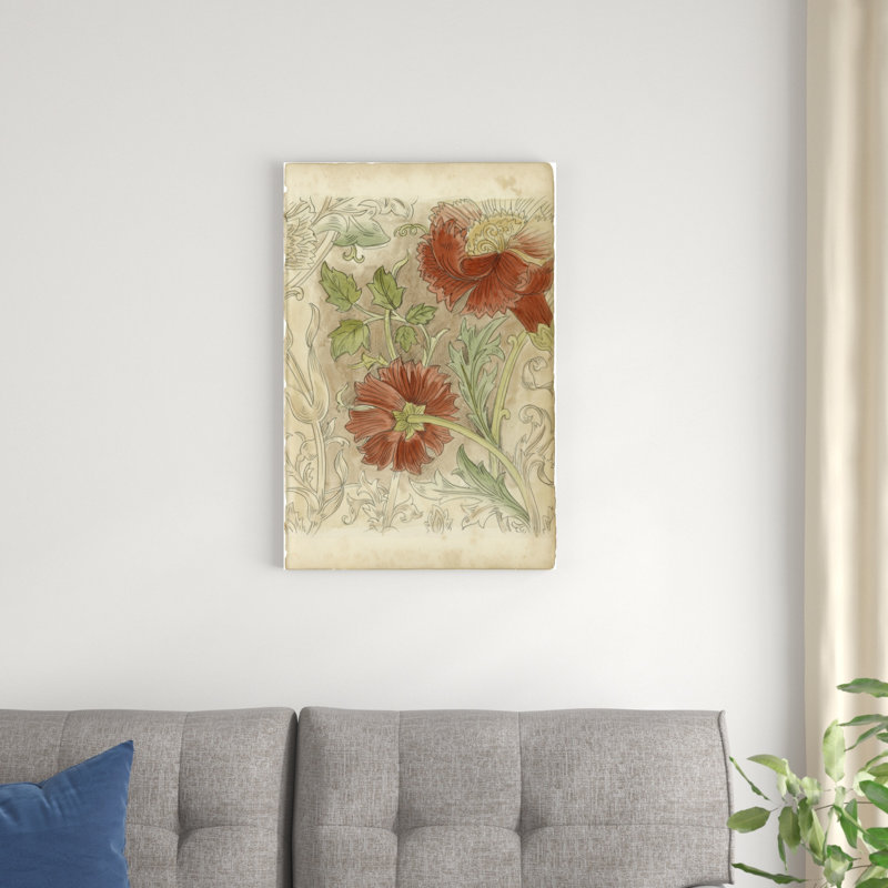 Étude de motifs floraux II, H 30 po x l 20 po x P 1,25 po