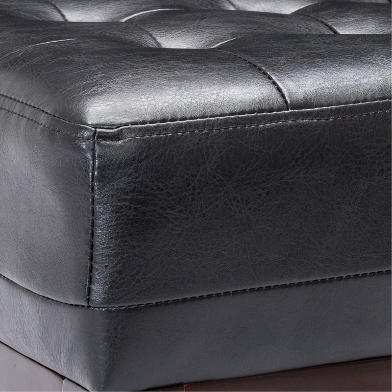 Chaise d'appoint contemporaine en noir avec revêtement et dossier 28,63 po x 22,32 po, Noir