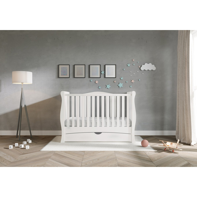 Creasy Gilbert Sleigh Cot Bed , White
