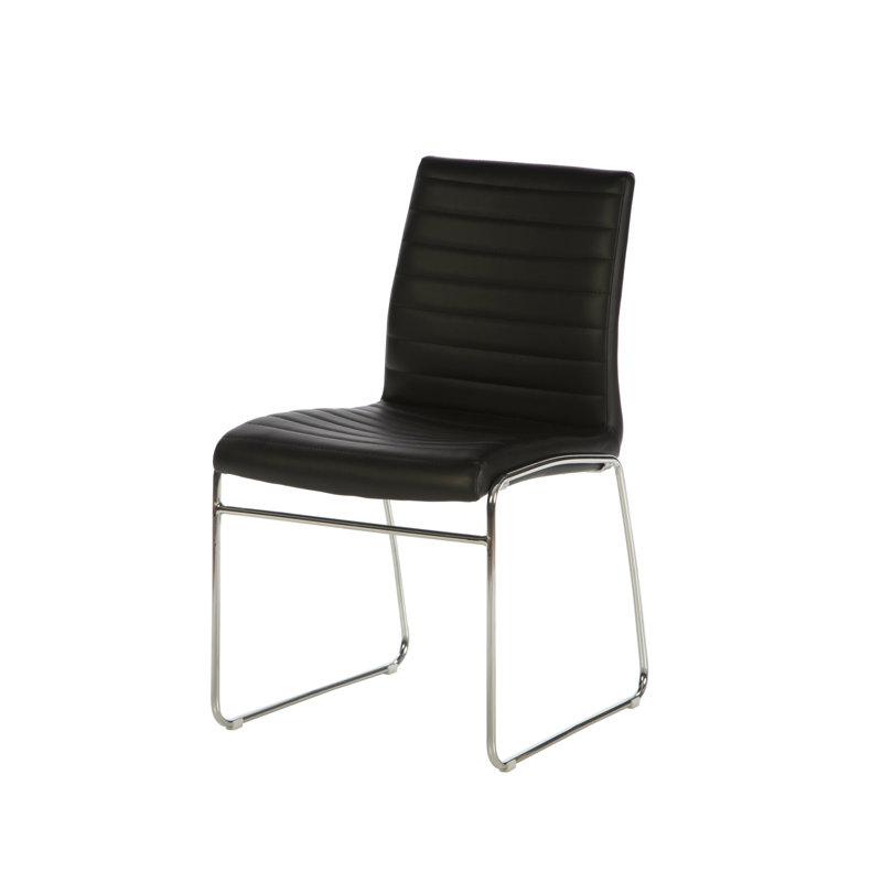 Chaise de salle à manger rembourrée Timmins, Noir