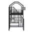 Metal Loft Bed With Roof Design And A Storage Box-115701534