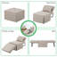 Canapé-lit pliant multifonctionnel avec dossier réglable et coussin