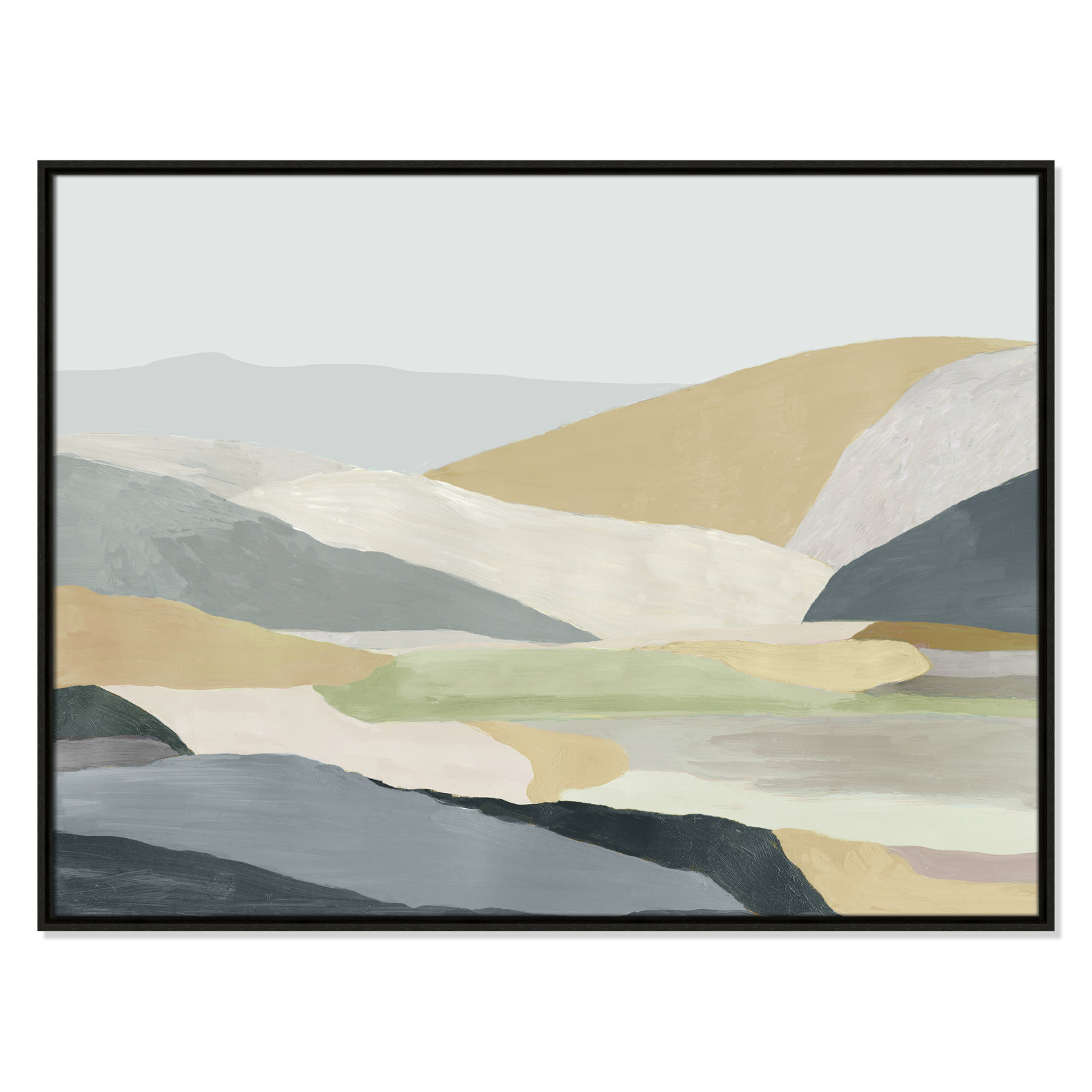 Blair "Warm Hills I" Painting, 31.5" H x 41.5" W x 2" D, Espresso Canvas 