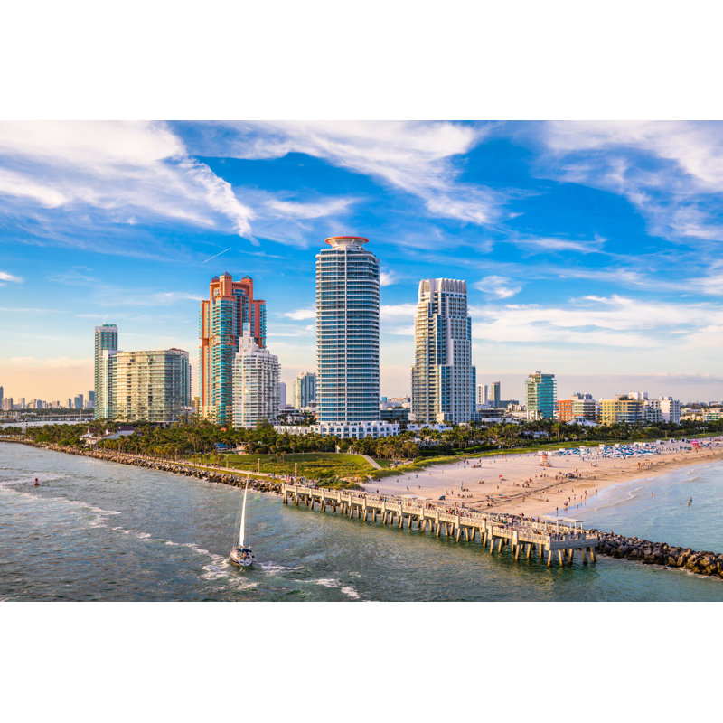 Makda Miami, Florida by Sean Pavone - Wrapped Canvas Print, 51cm H x 76cm W x 3.8cm D