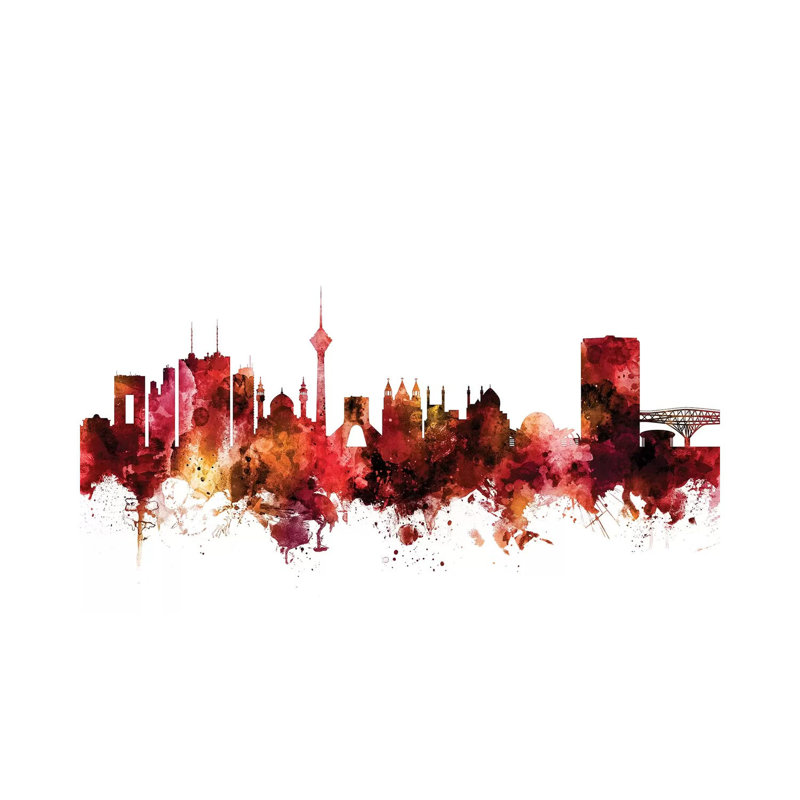 Tehran, Iran Skyline by Michael Tompsett - Wrapped Canvas Gallery-Wrapped Canvas Giclée, 152.5 cm H x 101.5 cm W