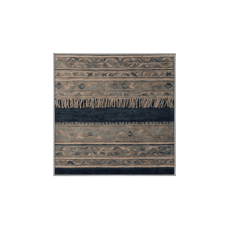 Tapis gris lavable à la machine GSIX03566, Carré 4 pi