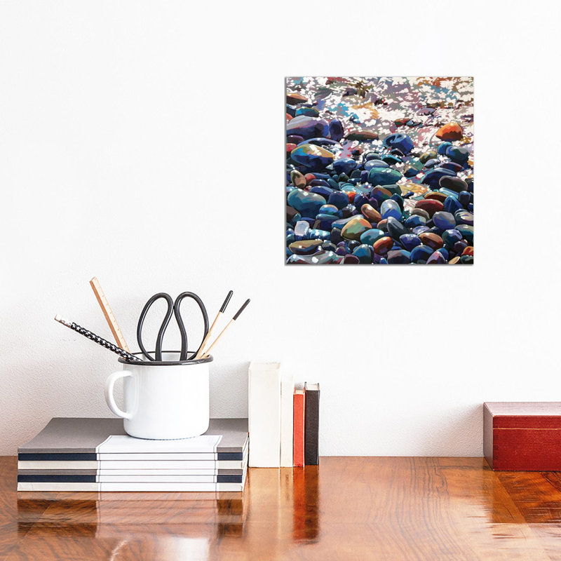 Pebbles IX by Kevin Lowery - Wrapped Canvas Painting, 30.48 cm H x 30.48 cm W