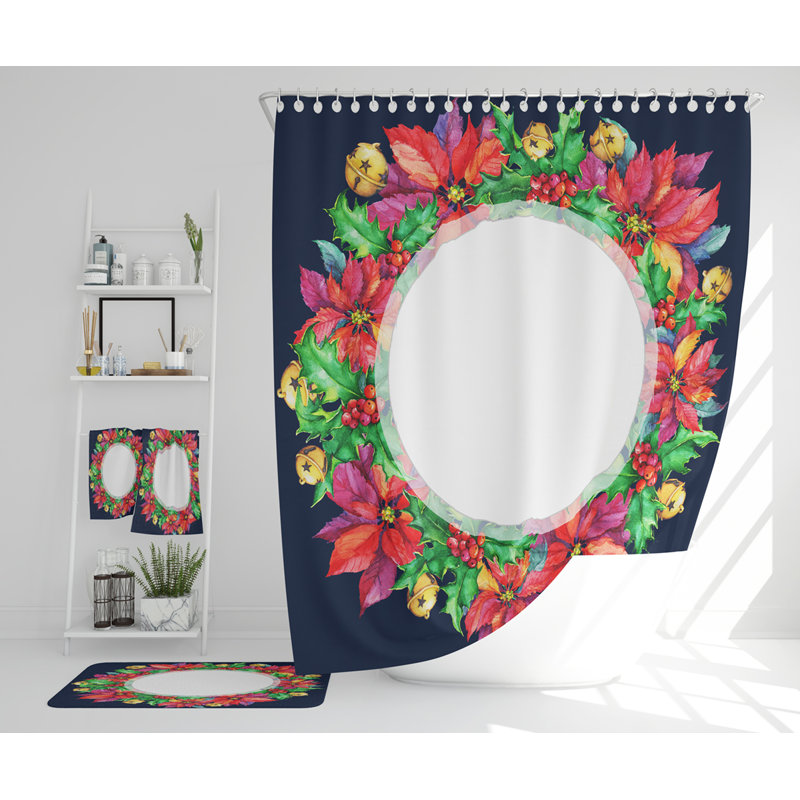 Nekiya Polyester Shower Curtain Set