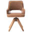 MORAVIA 40cm H Upholstered Armchair in Brown