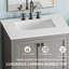 30" Freestanding Bathroom Vanity with Sink, Carrara Engineered Marble Vanity Top with Under-mounted Rectangular Ceramic Sink, Large Storage Soft-Close Door, Solid Wood Frame-1920434404