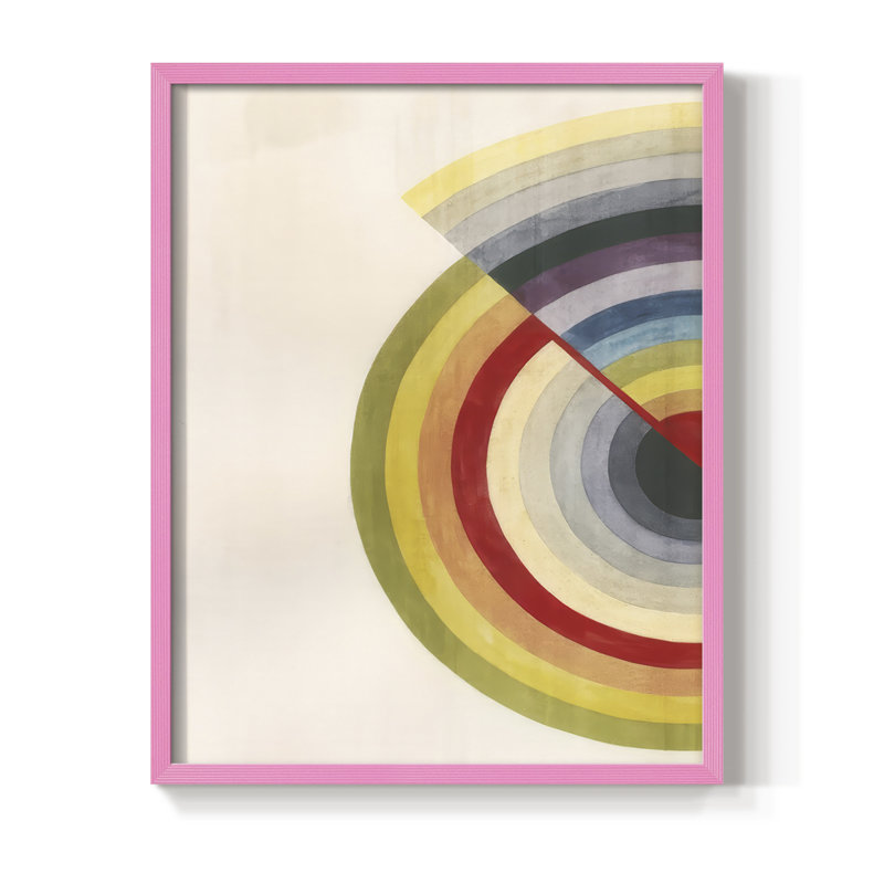 Rainbow Core Diptych I, reproduction encadrée - bois massif, H 11 po x l 9 po, Rose