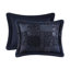 2022 Enhanced Navy 4 Pcs King Comforter - , Solid Reverse, Antique Satin Look Upgraded Firmness, Hidden Zippers,-128139061
