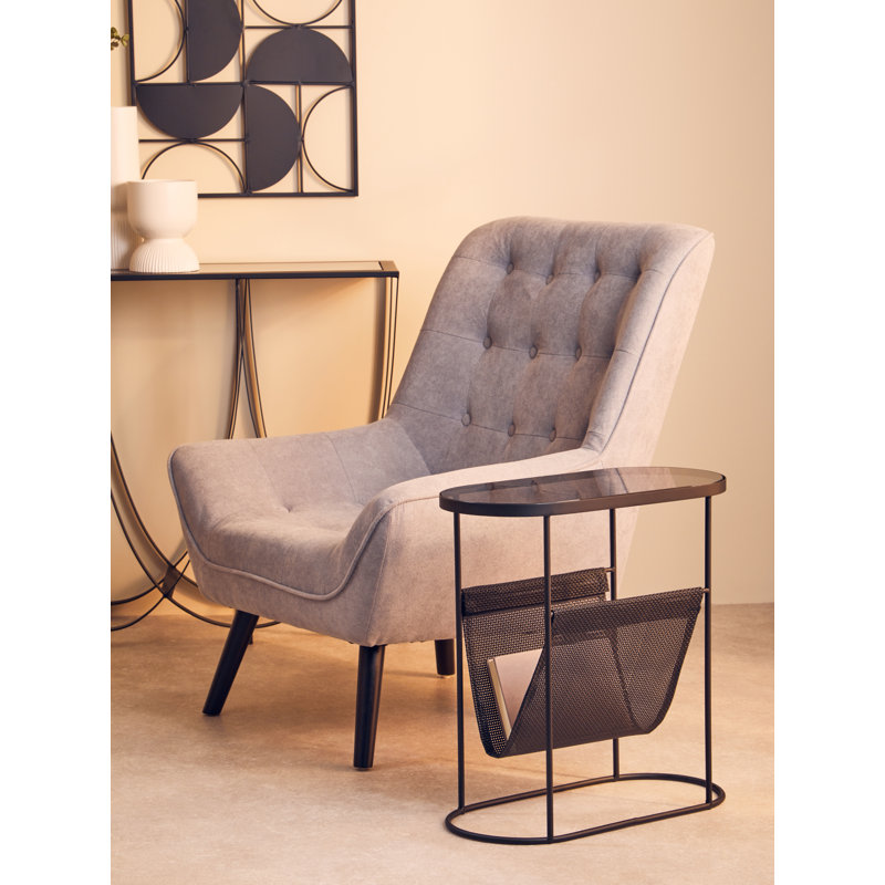 Cockrell Glass Top Frame End Table