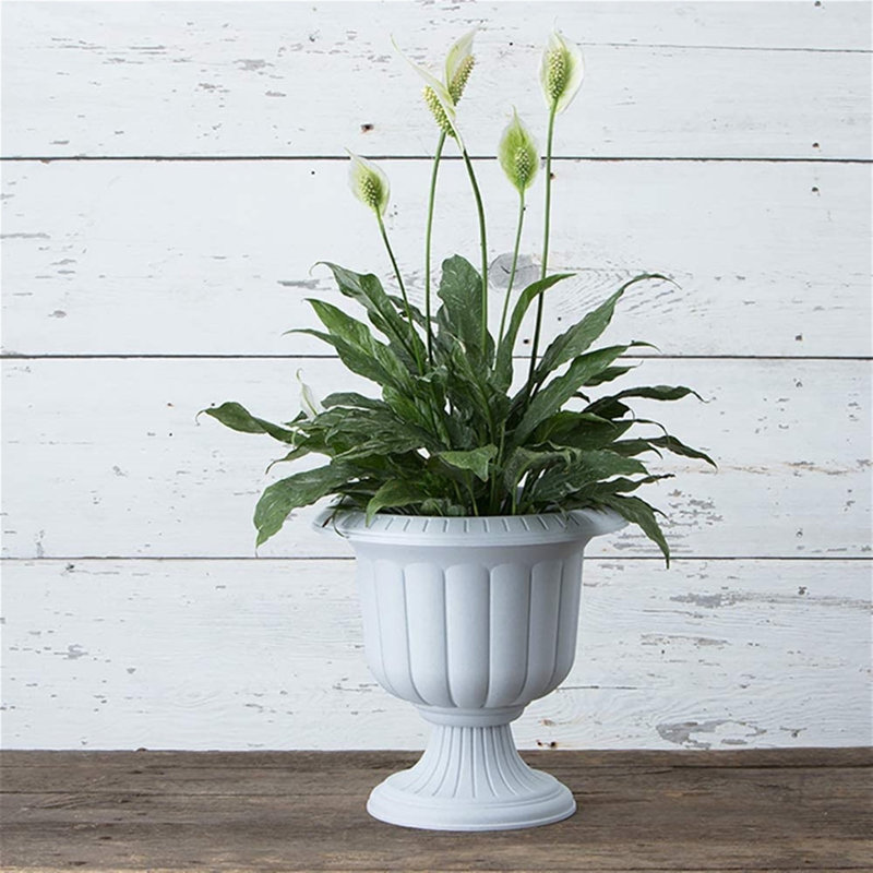 Tralee Neoclassic Resin Urn Planter , 14" H x 14" W x 14" D, Stone