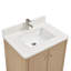 30 po Argens Meuble-lavabo autoportant à simple cuve en chêne blanc avec plateau en quartz de Carrare-550201848