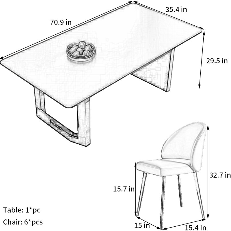 Shuyao, 29.5"H x 70.9"L x 35.4"W