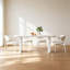 Table en pierre frittée crème-132934440-132934439