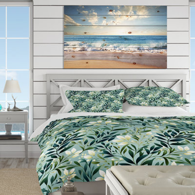 Tropical Duvet Cover Set - Oceanic Foliage Botanical Pattern I