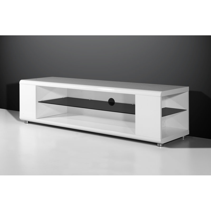 Unfinished with Fireplace Included, White High-Gloss Lacquered