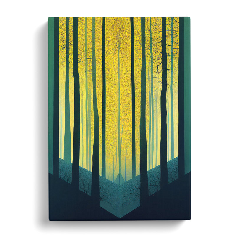 Majestic Forest Abstract - Wrapped Canvas, 76cm H x 50cm W x 3cm D