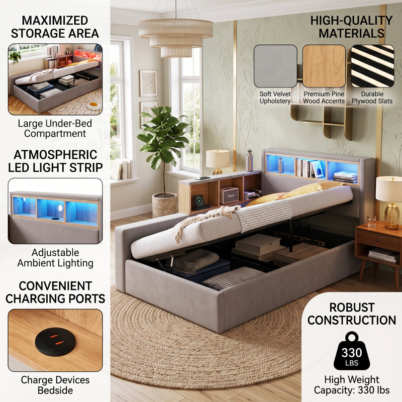 Upholstered Velvet Daybed