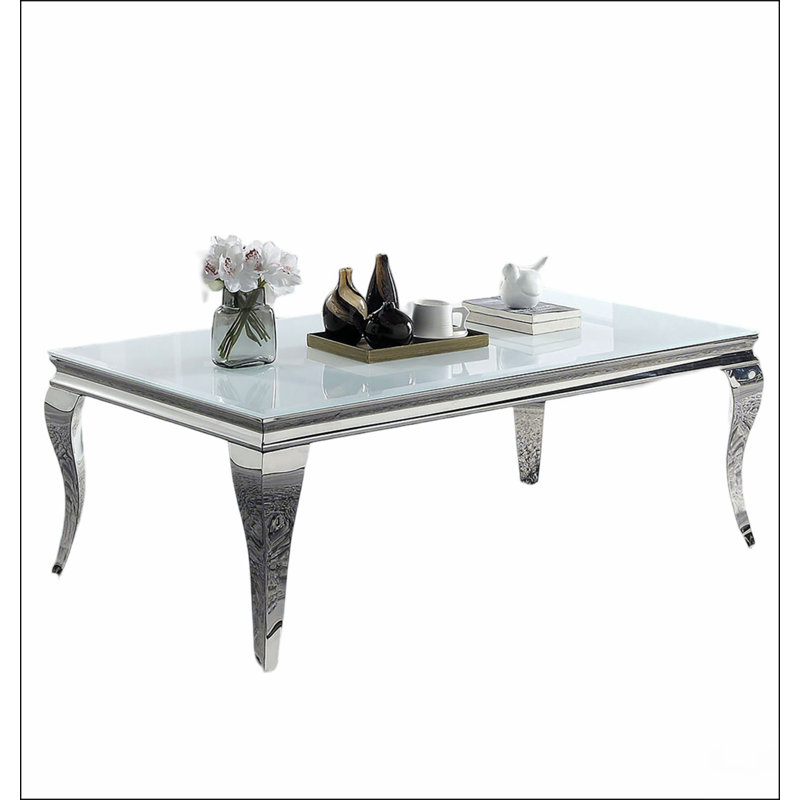 Table basse contemporaine Glam, Blanc