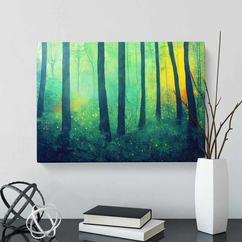 Delightful Summer Forest - Wrapped Canvas, 35cm H x 50cm W x 3cm D