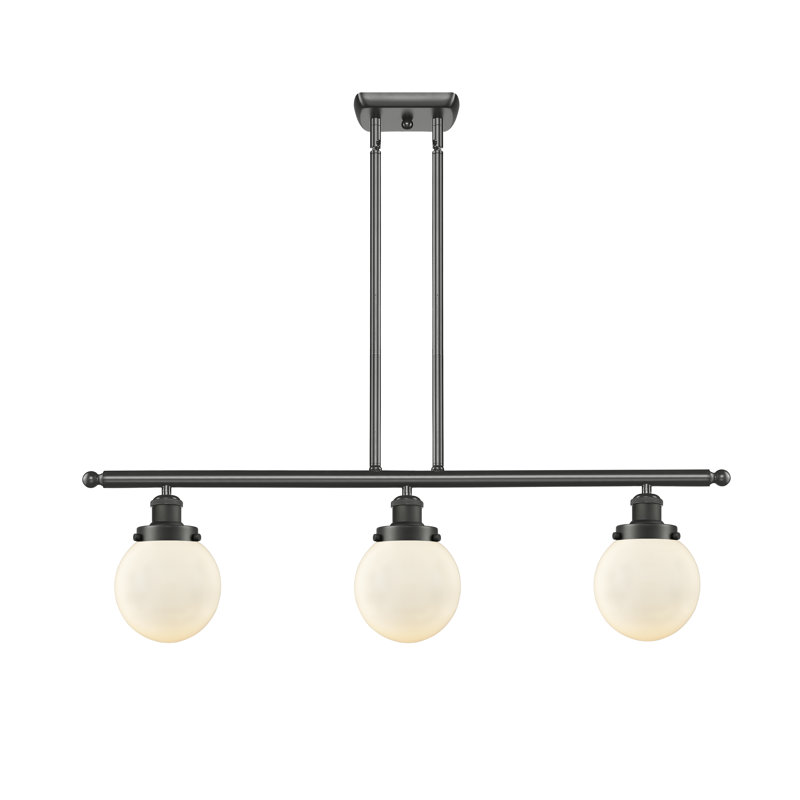 Chippewa 3 - Light Kitchen Island Pendant, Frosted, LED, Oil Rubbed Bronze