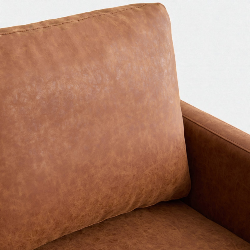 Fauteuil club pivotant et confortable 30,5 po, Similicuir brun