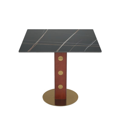 33.5"X 33.5" Square Pedestal Dining Table