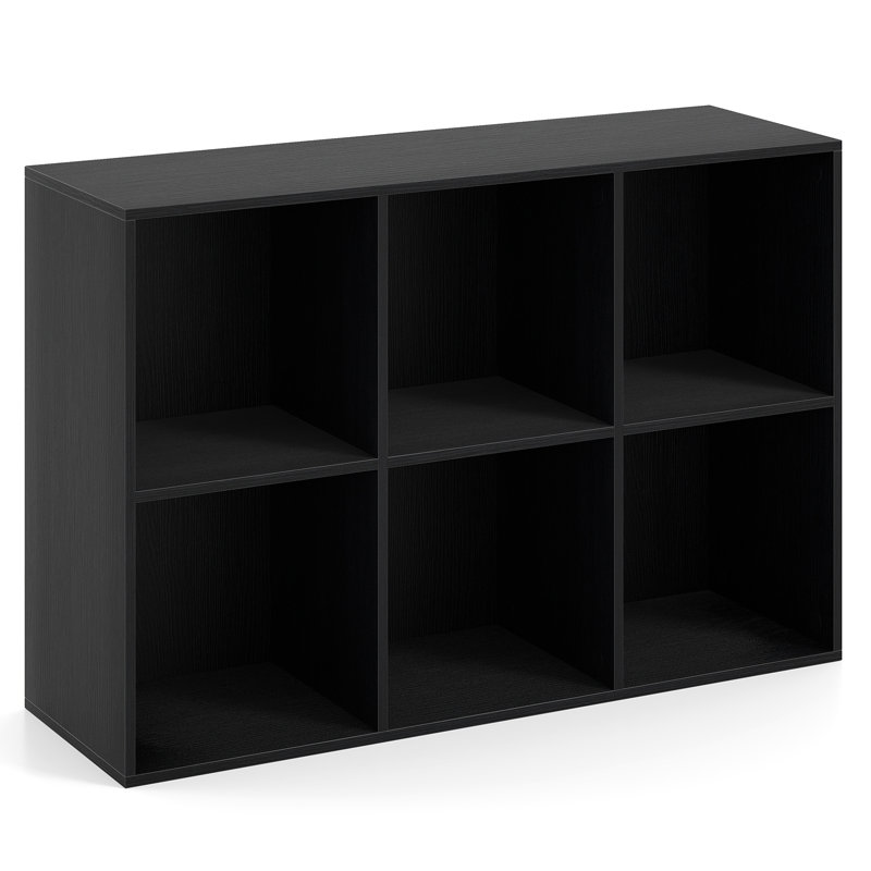 Bibliothèque verticale à 6 compartiments, Black