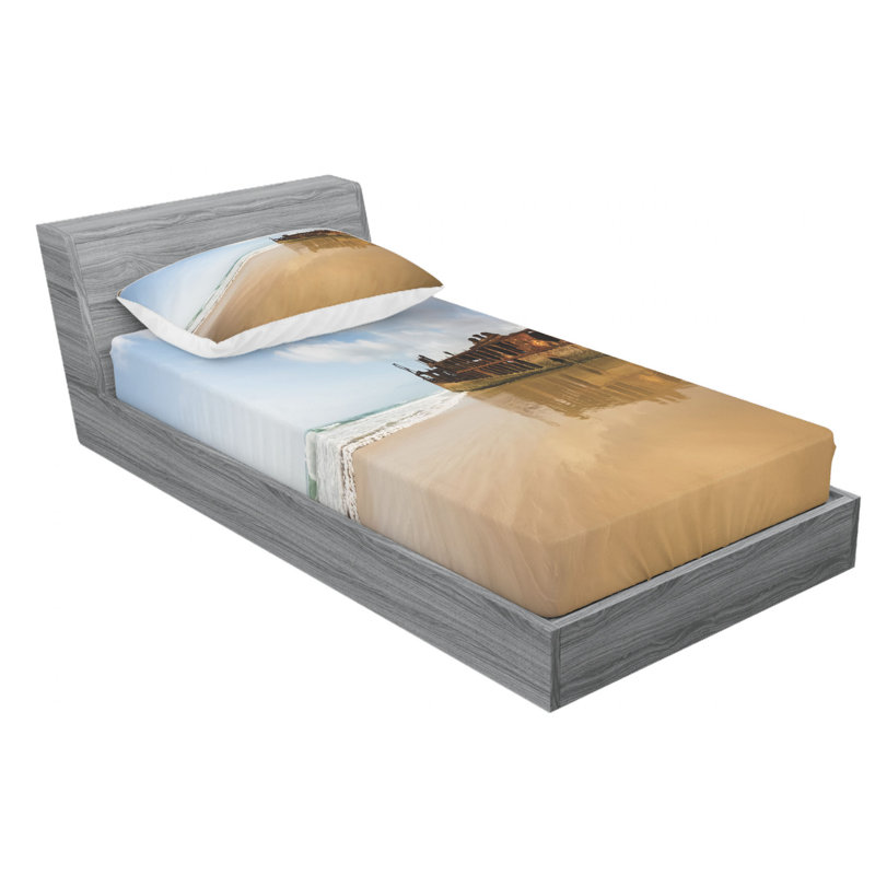 Microfiber Sheet Set, Twin Sheet Set with Fitted Sheet