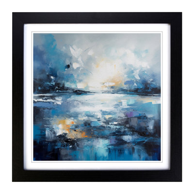 Seascape Abstract No.1 - Single Picture Frame Print on Wood
