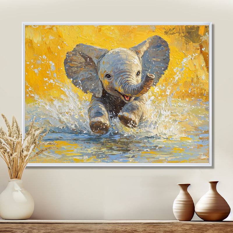 Guglielmo - Animals Wall Art, Impression encadrée flottante, H 16 po x l 32 po, Blanc