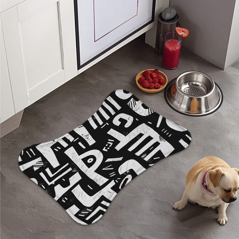 Tapis d'alimentation en forme d'os 1 pièce