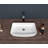 24"X15" White Ceramic Rectangular Vessel Bathroom Sink