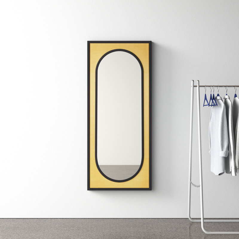 Anara Rattan Frame Rectangle Leaning Mirror