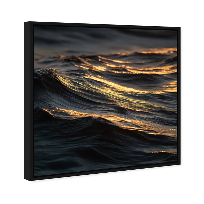 Sunset Sea II Print by Oliver Gal, 13" H x 13" W, Black Floater Frame