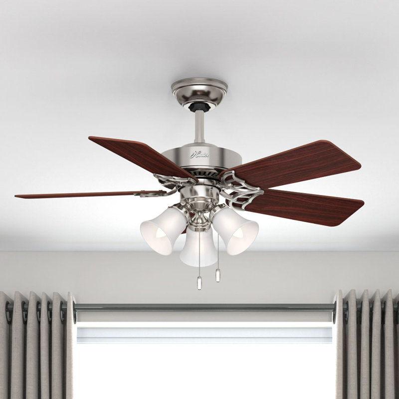 WhisperWind Classic 42" Ceiling Fan with White Oak Blades and Lighting